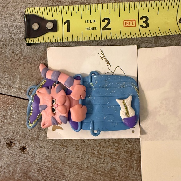 Vintage Cat Brooch Pin Lot Tigre Lis Polymer Clay Wearable Art Jewelry Handmade - Picture 12 of 12